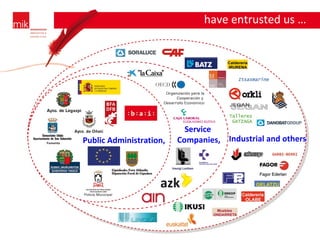 have entrusted us … Public Administration, Service  Companies, Industrial and others 