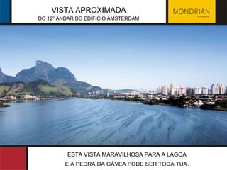 ESTA VISTA MARAVILHOSA PARA A LAGOA E A PEDRA DA GÁVEA PODE SER TODA TUA. VISTA APROXIMADA DO 12º ANDAR DO EDIFÍCIO AMSTERDAM 