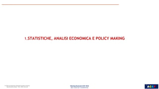 ACEF
4
ROBERTO
MONDUCCI
1.STATISTICHE, ANALISI ECONOMICA E POLICY MAKING
Meeting Nazionale ACEF 2018
Idee e Azioni per il Cambiamento
4
 