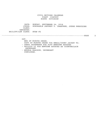 LETTER FROM JUDGE CRABTREE- HAWAII ATTORNEY PHILLIP LI ANGELA KAAIHUE | PDF