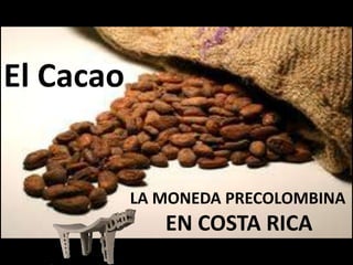 El Cacao LA MONEDA PRECOLOMBINA EN COSTA RICA 