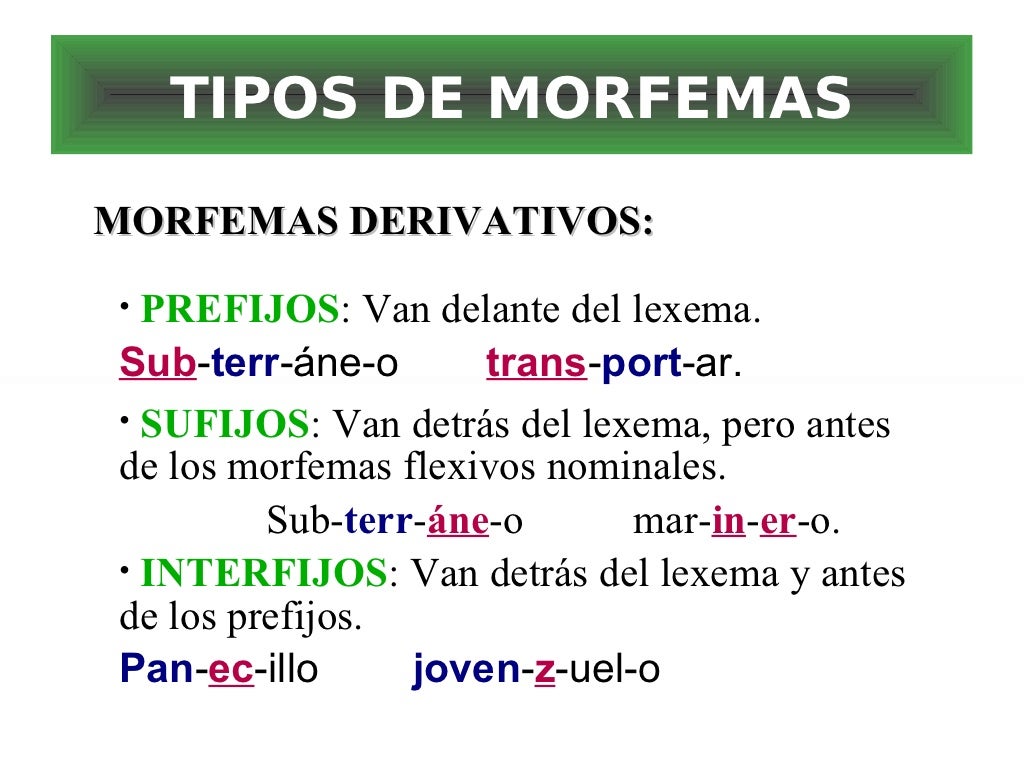 Monemas. Clases de monemas.