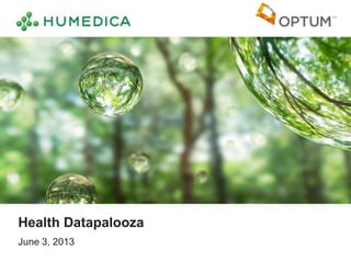June 3, 2013
Health Datapalooza
 