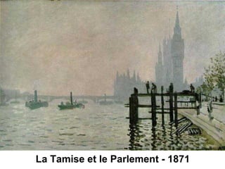 La Tamise et le Parlement - 1871 