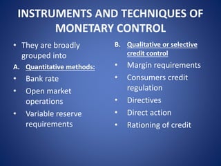 Quantitative Instruments Rbi Monetary policy of rbi | PPTX