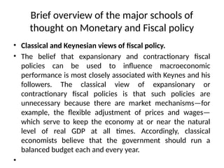 MONETARY AND FISCAL POLICY - a level economics | PPTX