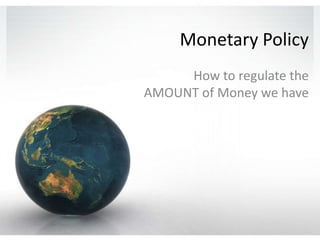 Monetary and fiscal policy notes and debat directions