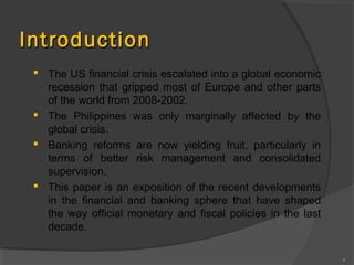 Monetary and fiscal policy response and recent developments | PPT