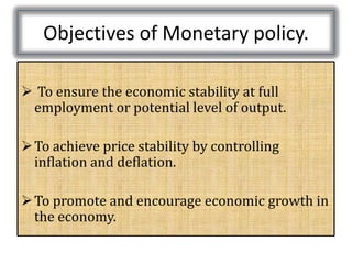 Monetary policies | PPTX