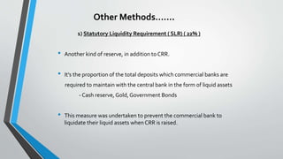 Slr Policy Rbi Monetary policy of RBI | PPTX