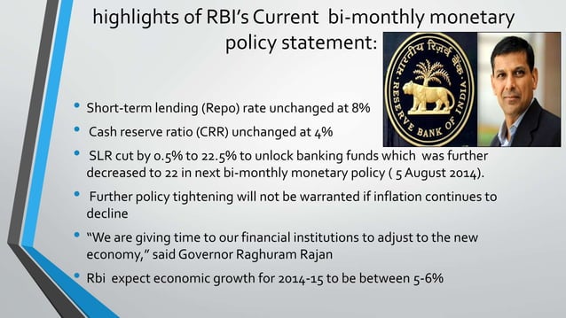 Monetary policy of RBI | PPTX