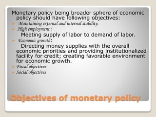 Monetary policy | PPTX