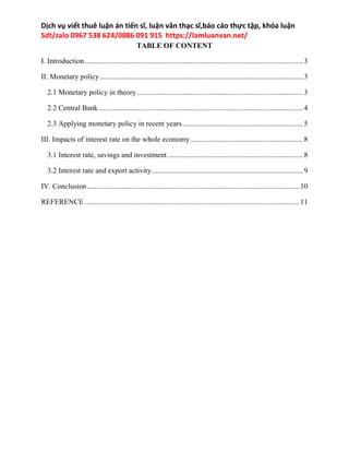 Monetary policy in Vietnam and impacts of interest rate on the economy ...