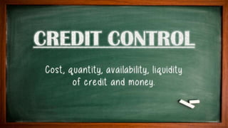 Monetary policy & credit Control RBI