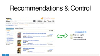 Recommendations & Control!
 