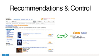 Recommendations & Control!
 