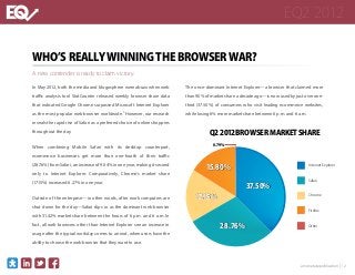 eq2 2012


Who’s Really Winning the Browser War?
A new contender is ready to claim victory.

In May 2012, both the media a...