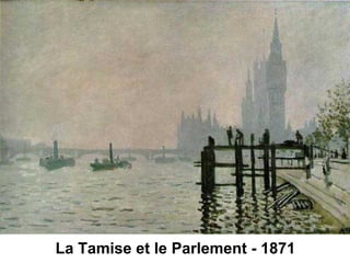 La Tamise et le Parlement - 1871
 