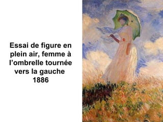 Essai de figure en
plein air, femme à
l’ombrelle tournée
  vers la gauche
        1886
 