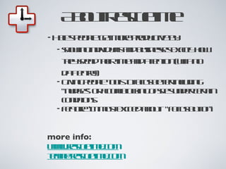 About Rescuetime Helps people get more productive by: showing individuals and businesses exactly how they spend their time and attention (with no data entry!) Giving people tools to focus better including “nudges” or actual blocking of sites under certain conditions. Feature I’m most excited about:  “Focus Button” more info:  www.rescuetime.com [email_address] 