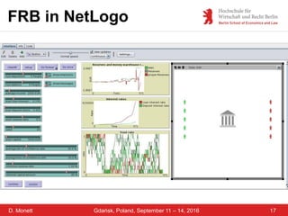 D. Monett
FRB in NetLogo
17Gdańsk, Poland, September 11 – 14, 2016
 