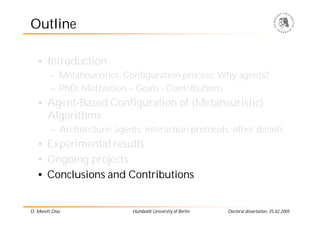 Agent-Based Configuration of (Metaheuristic) Algorithms - Doctoral dissertation
