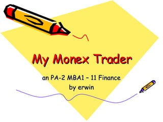 My Monex Trader an PA-2 MBA1 – 11 Finance by erwin 
