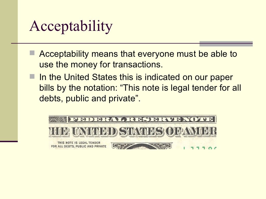 Uses and Characteristics of Money