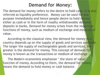 Money and it's categories and explanation | PPTX