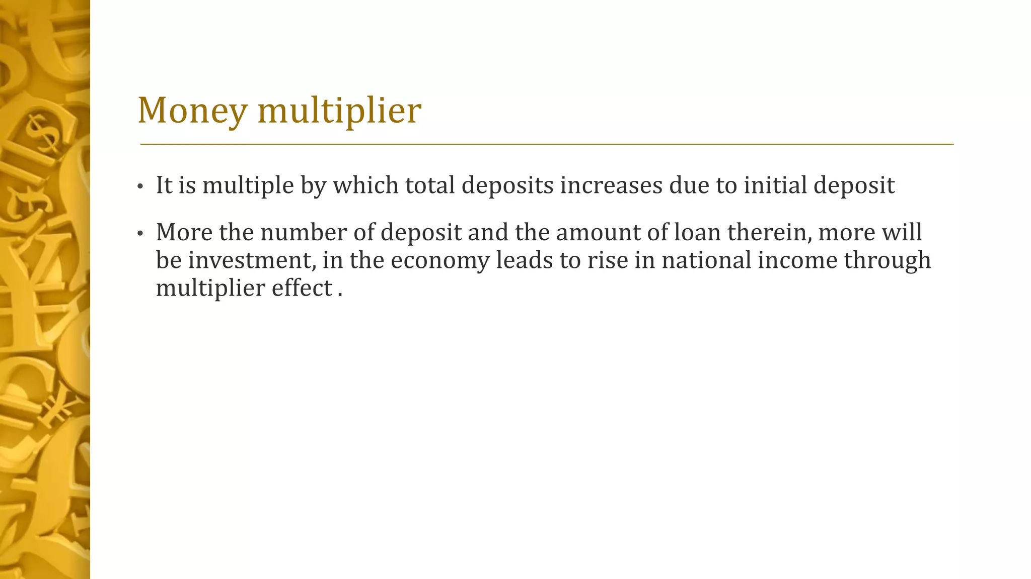 Money Multiple Money and banking | PPTX