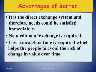Direct Barter Money and credit | PPTX