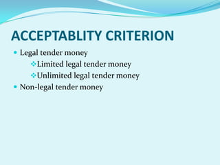 unlimited legal tender money