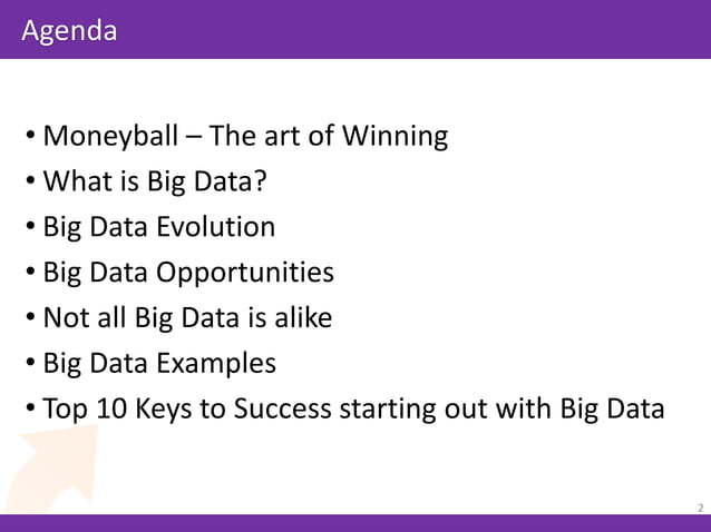 Moneyball Approach to Big Data | PPT