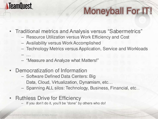 It's Time the Data Center Gets the "Moneyball" Treatment