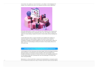 What is the Difference Between Metaverse and Virtual Reality? | PDF