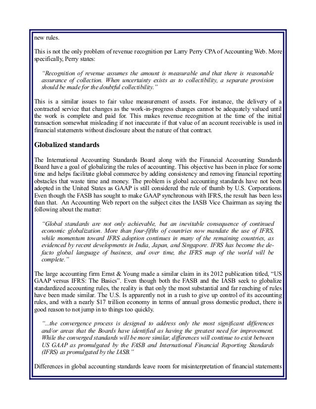 Problems With Generally Accepted Accounting Principles