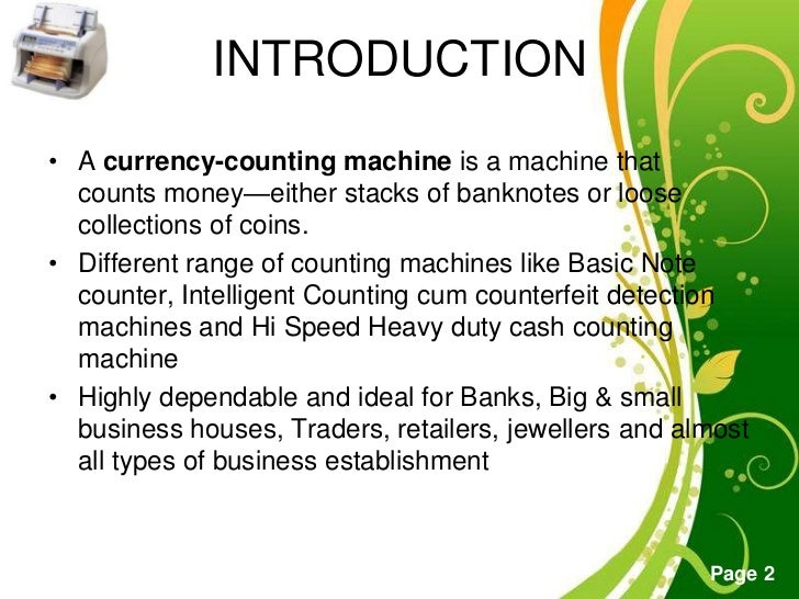 money counting machine cash counting template