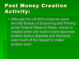 Money creation | PPT