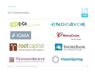 APPENDIX



 Our Stakeholders




M AY 2 0 1 0   H O P E C O N S U LT I N G C O N F I D E N T I A L   98
 