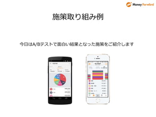 施策取り組み例
今日はA/Bテストで面白い結果となった施策をご紹介します
 