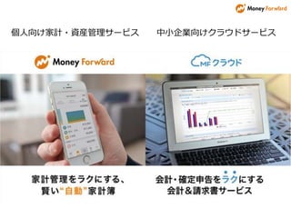 個人向け家計・資産管理サービス 中小企業向けクラウドサービス
 