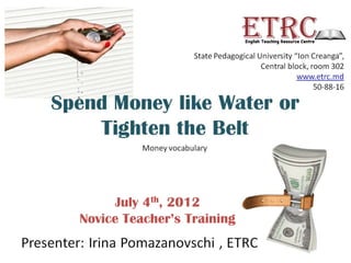 July 4th, 2012
Novice Teacher’s Training
 