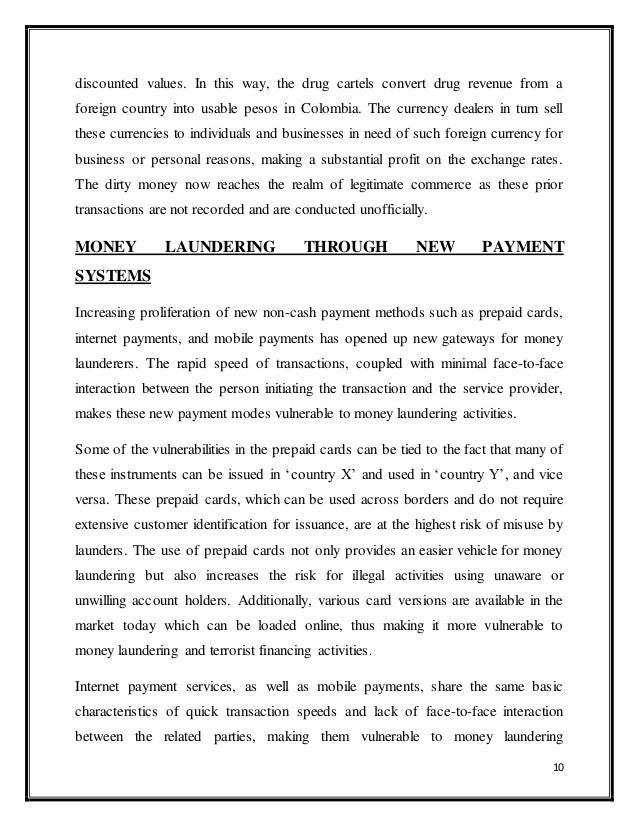 Money laundering the internet way