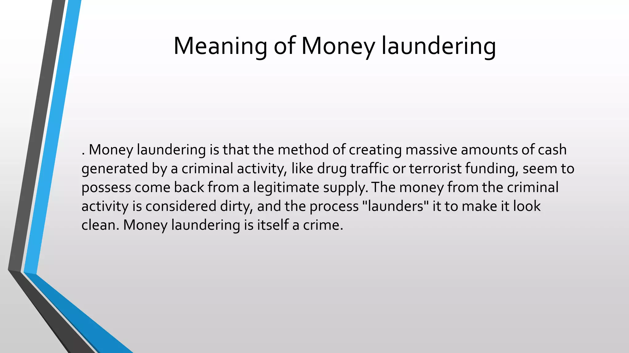Money laundering | PPTX