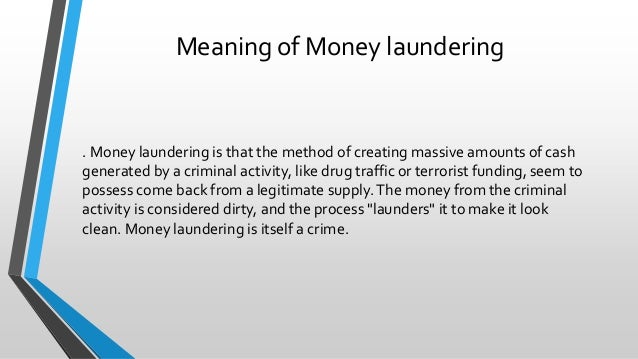 Money Laundering