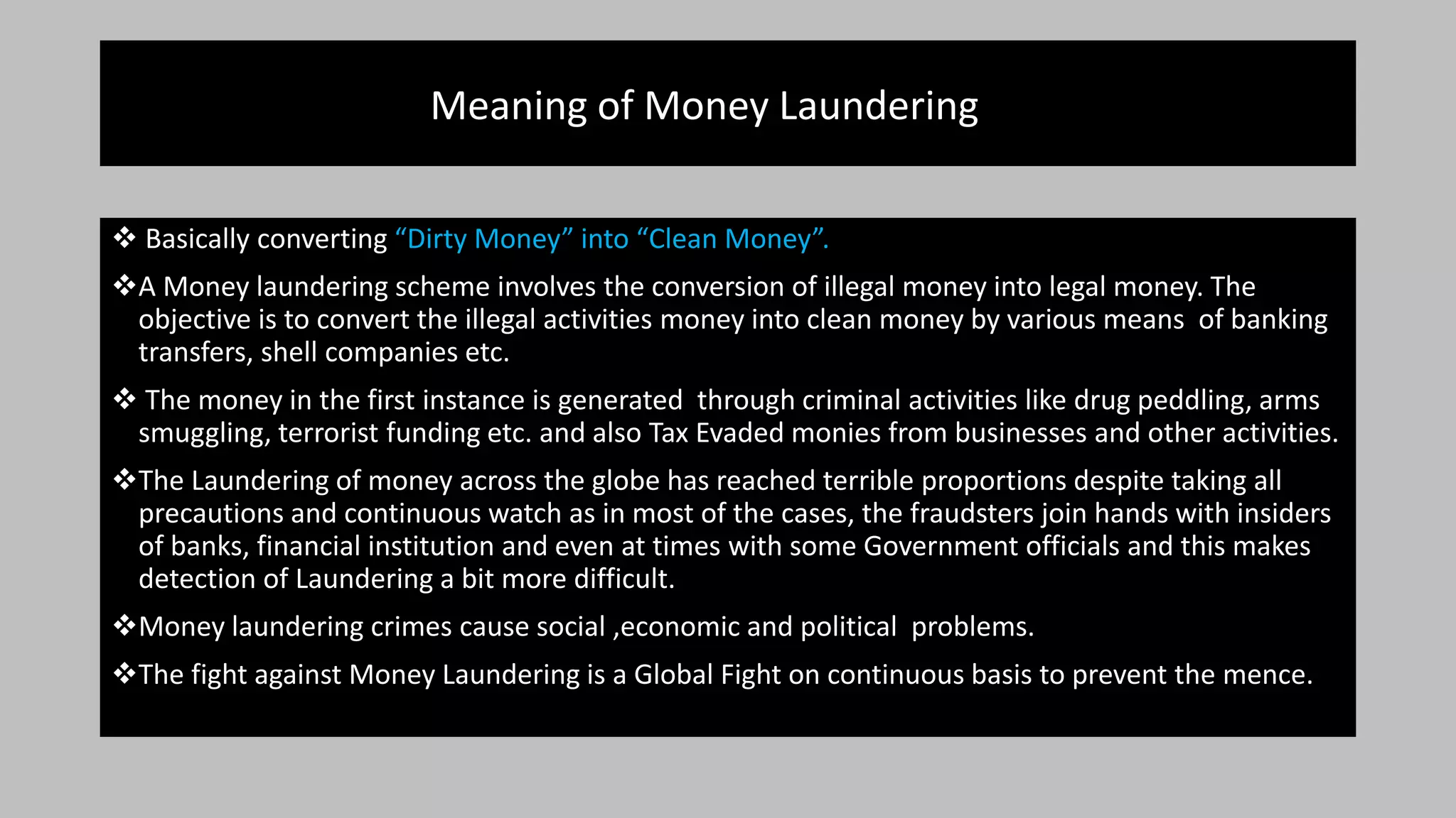 Money laundering | PPTX