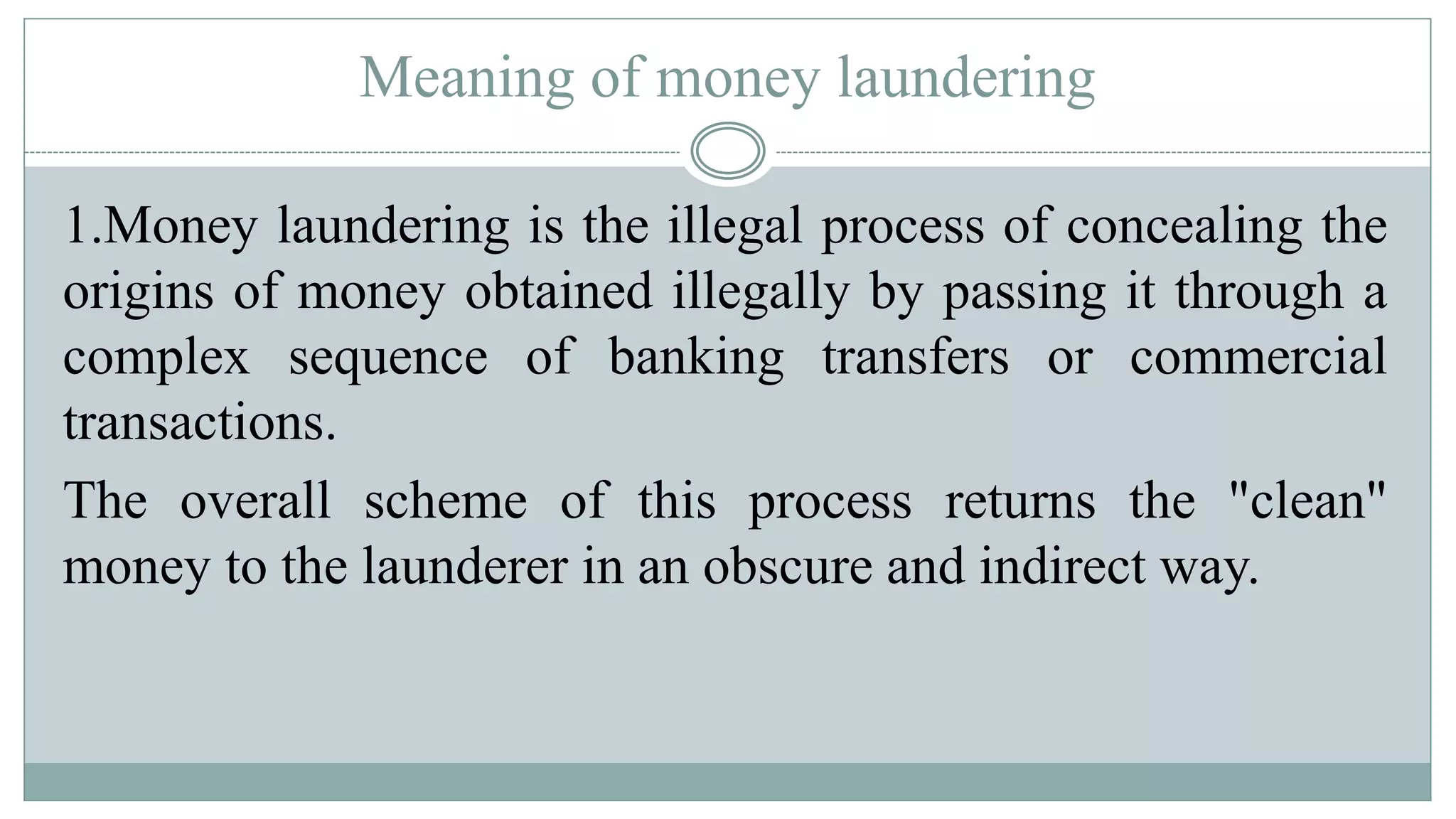 Money laundering | PPTX