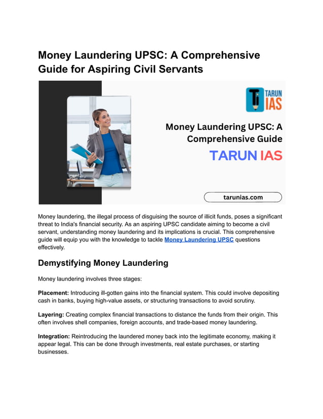 Money Laundering UPSC_ A Comprehensive Guide for Aspiring Civil 
