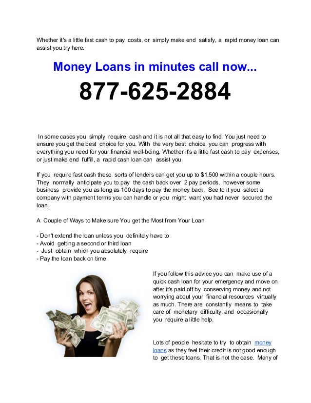 Money loan phone number