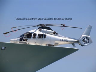 Chopper to get from Main Vessel to tender (or shore) 
